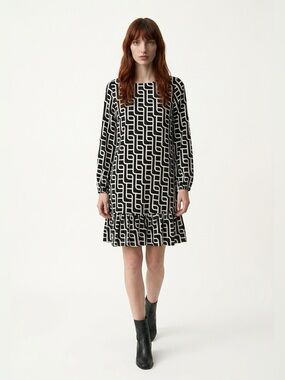 tiered knee length dress